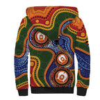 Australia NAIDOC Week 2026 Sherpa Hoodie 50 Years of Deadly Dhari Snake Aboriginal Art