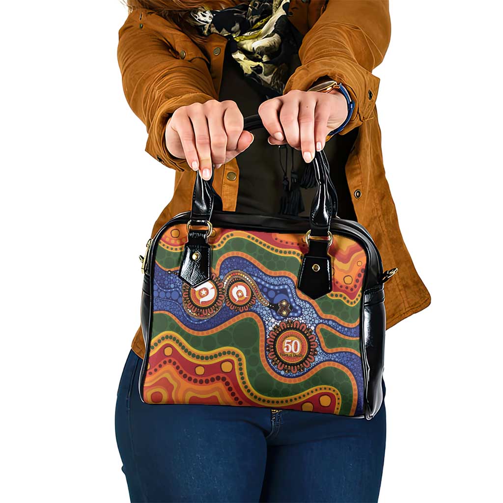 Australia NAIDOC Week 2026 Shoulder Handbag 50 Years of Deadly Dhari Snake Aboriginal Art