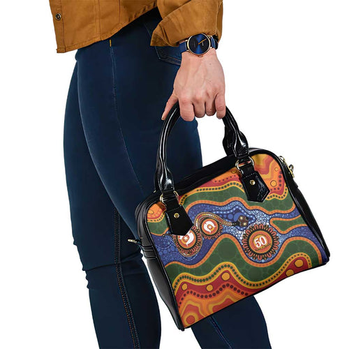 Australia NAIDOC Week 2026 Shoulder Handbag 50 Years of Deadly Dhari Snake Aboriginal Art