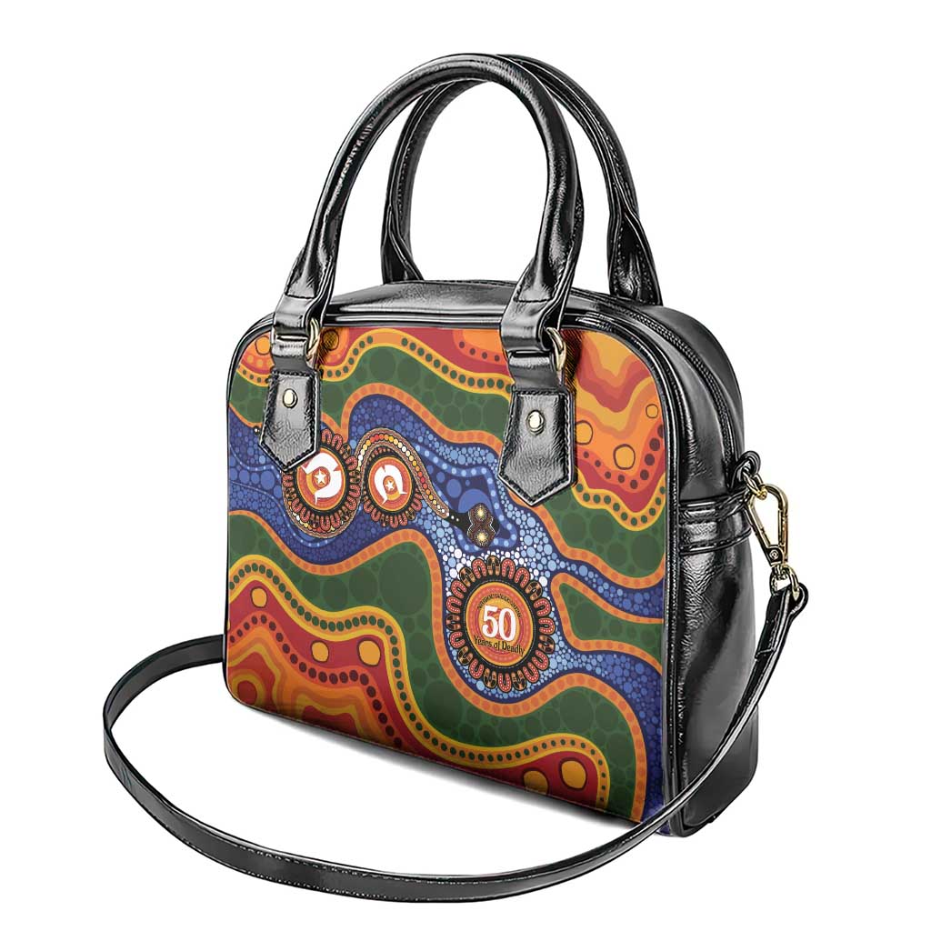 Australia NAIDOC Week 2026 Shoulder Handbag 50 Years of Deadly Dhari Snake Aboriginal Art