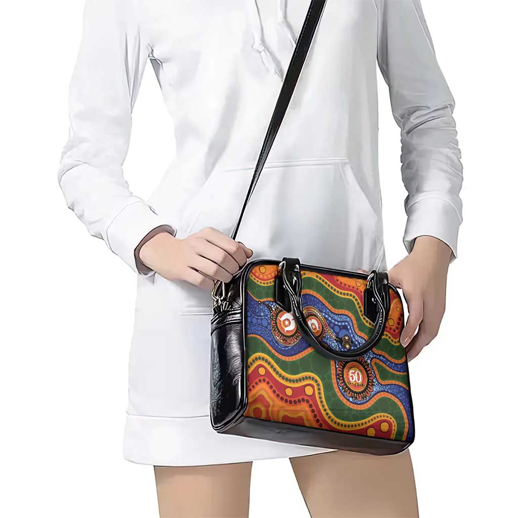 Australia NAIDOC Week 2026 Shoulder Handbag 50 Years of Deadly Dhari Snake Aboriginal Art