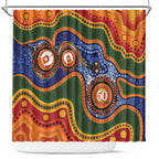 Australia NAIDOC Week 2026 Shower Curtain 50 Years of Deadly Dhari Snake Aboriginal Art