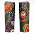 Australia NAIDOC Week 2026 Skinny Tumbler 50 Years of Deadly Dhari Snake Aboriginal Art