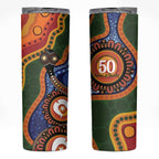 Australia NAIDOC Week 2026 Skinny Tumbler 50 Years of Deadly Dhari Snake Aboriginal Art