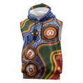 Australia NAIDOC Week 2026 Sleeveless Hoodie 50 Years of Deadly Dhari Snake Aboriginal Art
