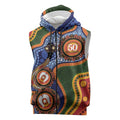 Australia NAIDOC Week 2026 Sleeveless Zip Hoodie 50 Years of Deadly Dhari Snake Aboriginal Art