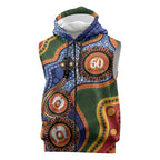 Australia NAIDOC Week 2026 Sleeveless Zip Hoodie 50 Years of Deadly Dhari Snake Aboriginal Art