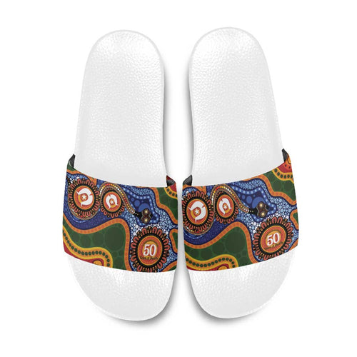 Australia NAIDOC Week 2026 Slide Sandals 50 Years of Deadly Dhari Snake Aboriginal Art
