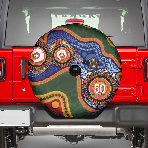 Australia NAIDOC Week 2026 Spare Tire Cover 50 Years of Deadly Dhari Snake Aboriginal Art
