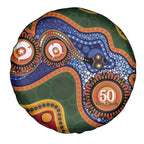 Australia NAIDOC Week 2026 Spare Tire Cover 50 Years of Deadly Dhari Snake Aboriginal Art