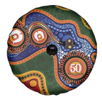 Australia NAIDOC Week 2026 Spare Tire Cover 50 Years of Deadly Dhari Snake Aboriginal Art