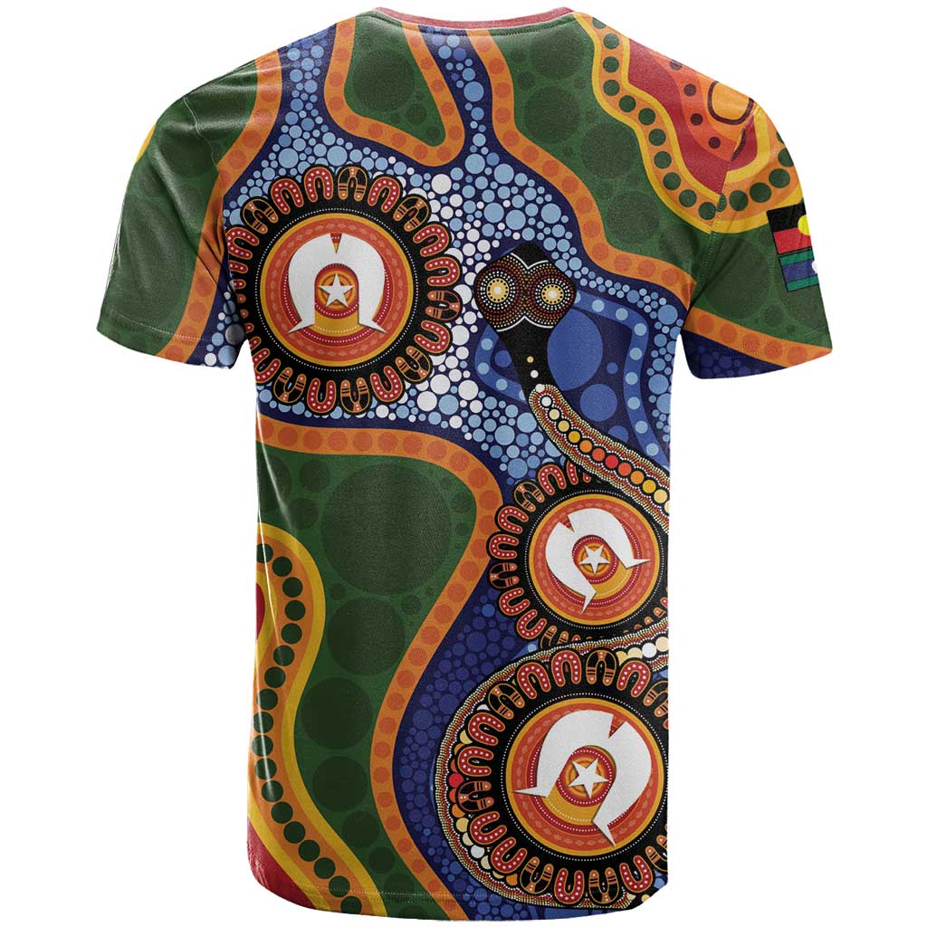 Australia NAIDOC Week 2026 T Shirt 50 Years of Deadly Dhari Snake Aboriginal Art