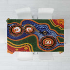 Australia NAIDOC Week 2026 Tablecloth 50 Years of Deadly Dhari Snake Aboriginal Art