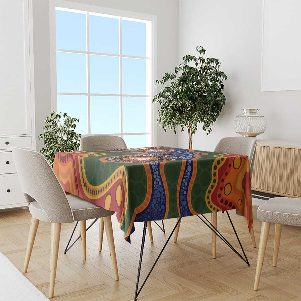 Australia NAIDOC Week 2026 Tablecloth 50 Years of Deadly Dhari Snake Aboriginal Art