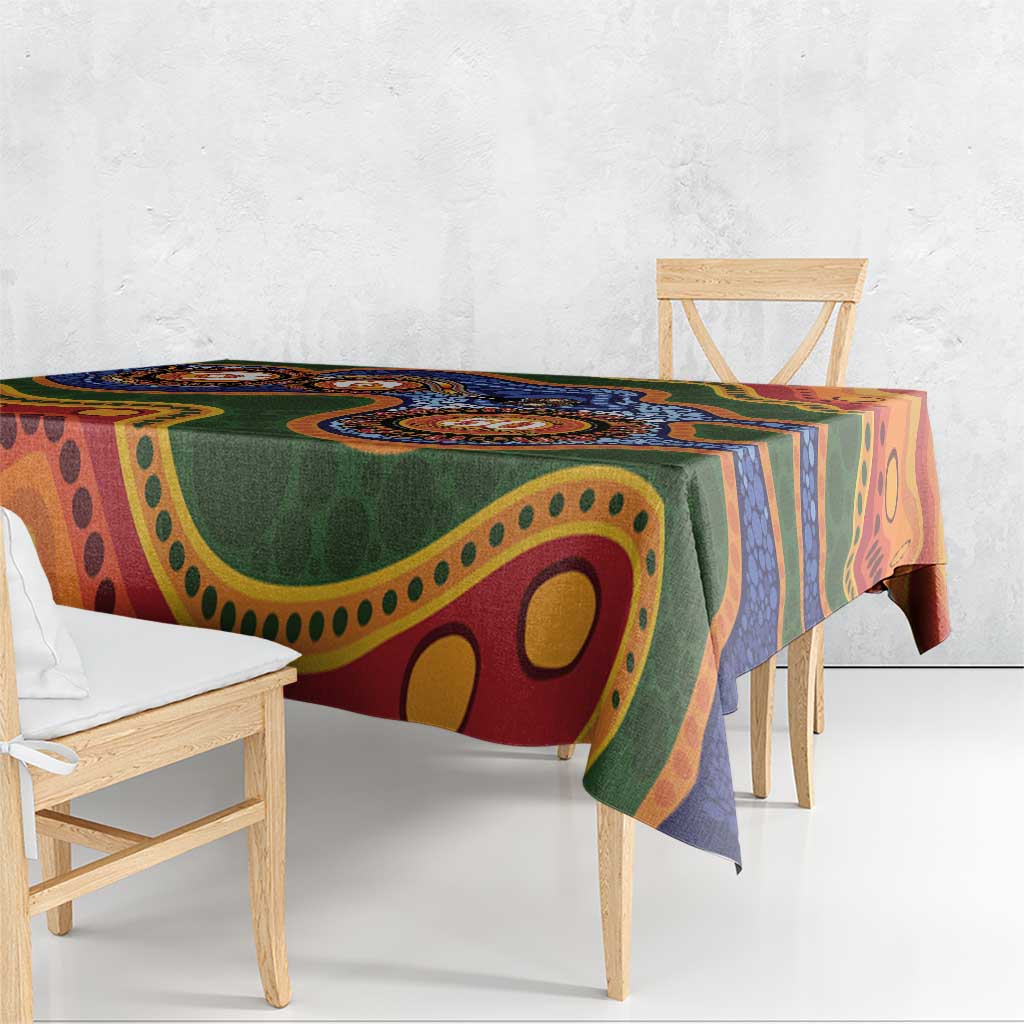 Australia NAIDOC Week 2026 Tablecloth 50 Years of Deadly Dhari Snake Aboriginal Art