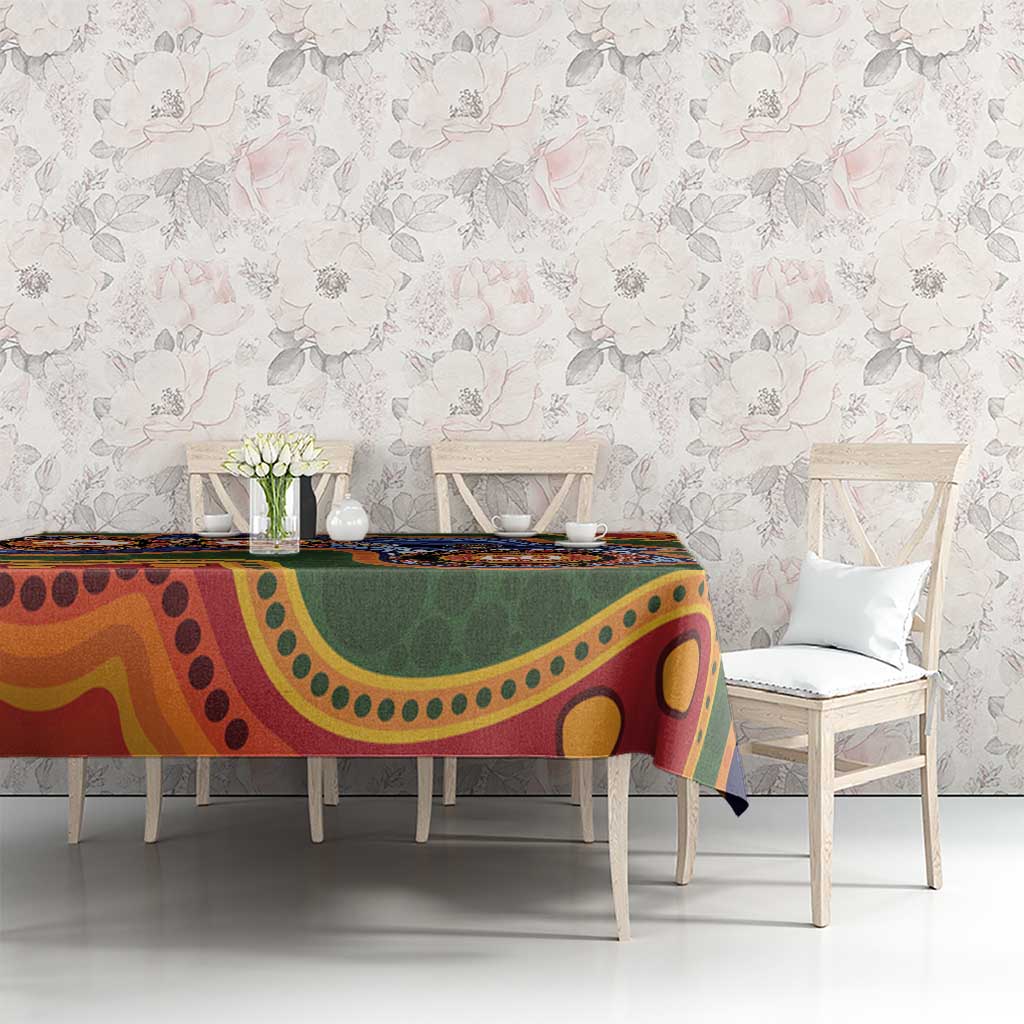 Australia NAIDOC Week 2026 Tablecloth 50 Years of Deadly Dhari Snake Aboriginal Art