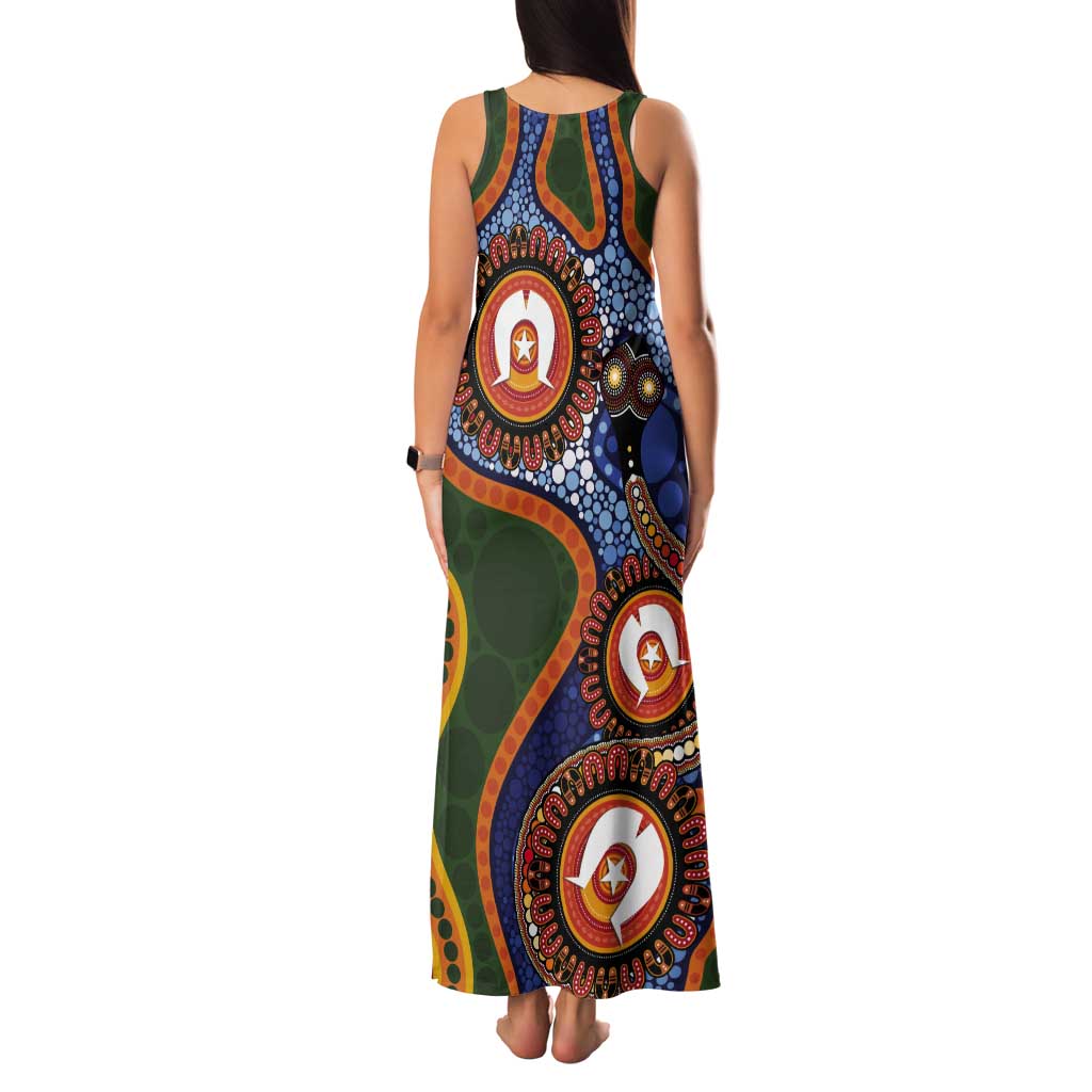 Australia NAIDOC Week 2026 Tank Maxi Dress 50 Years of Deadly Dhari Snake Aboriginal Art