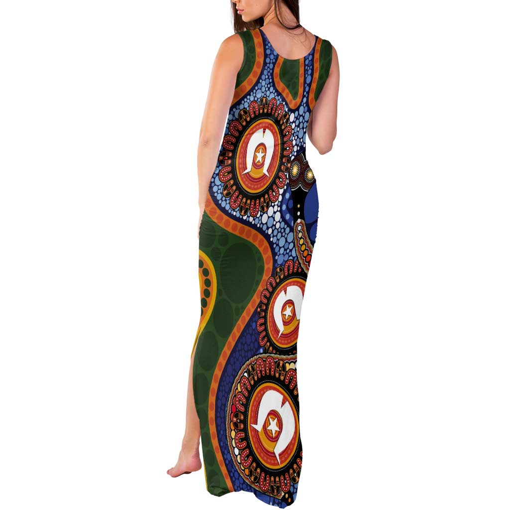 Australia NAIDOC Week 2026 Tank Maxi Dress 50 Years of Deadly Dhari Snake Aboriginal Art