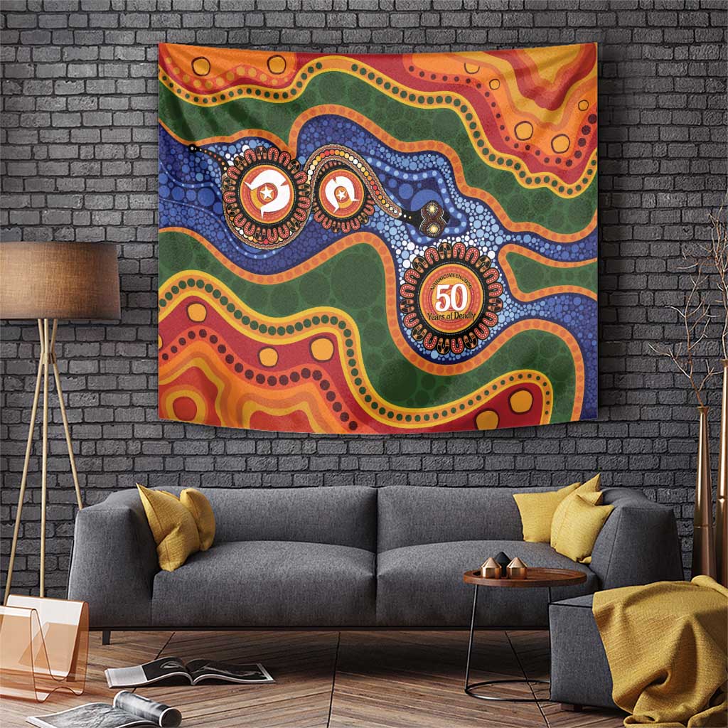 Australia NAIDOC Week 2026 Tapestry 50 Years of Deadly Dhari Snake Aboriginal Art