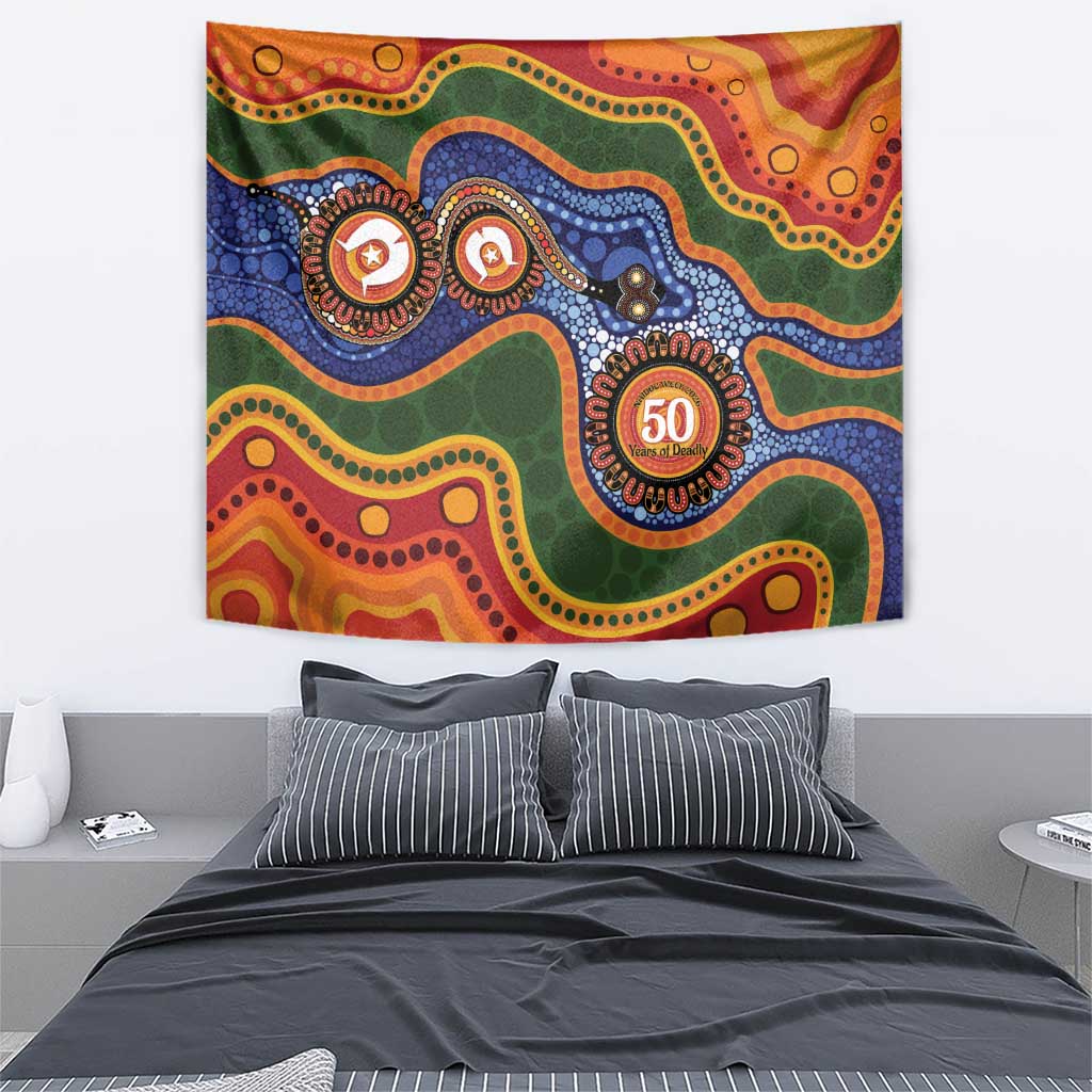 Australia NAIDOC Week 2026 Tapestry 50 Years of Deadly Dhari Snake Aboriginal Art