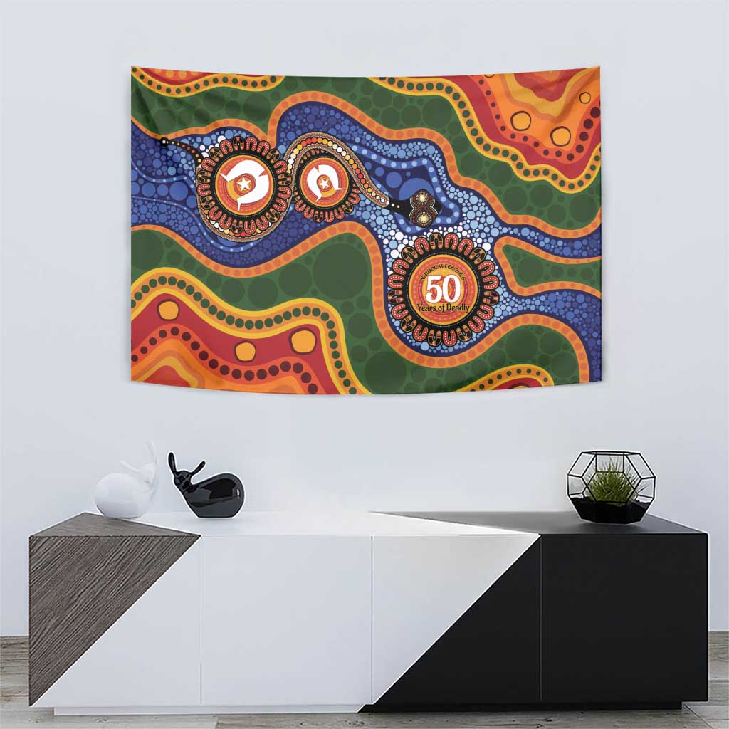Australia NAIDOC Week 2026 Tapestry 50 Years of Deadly Dhari Snake Aboriginal Art