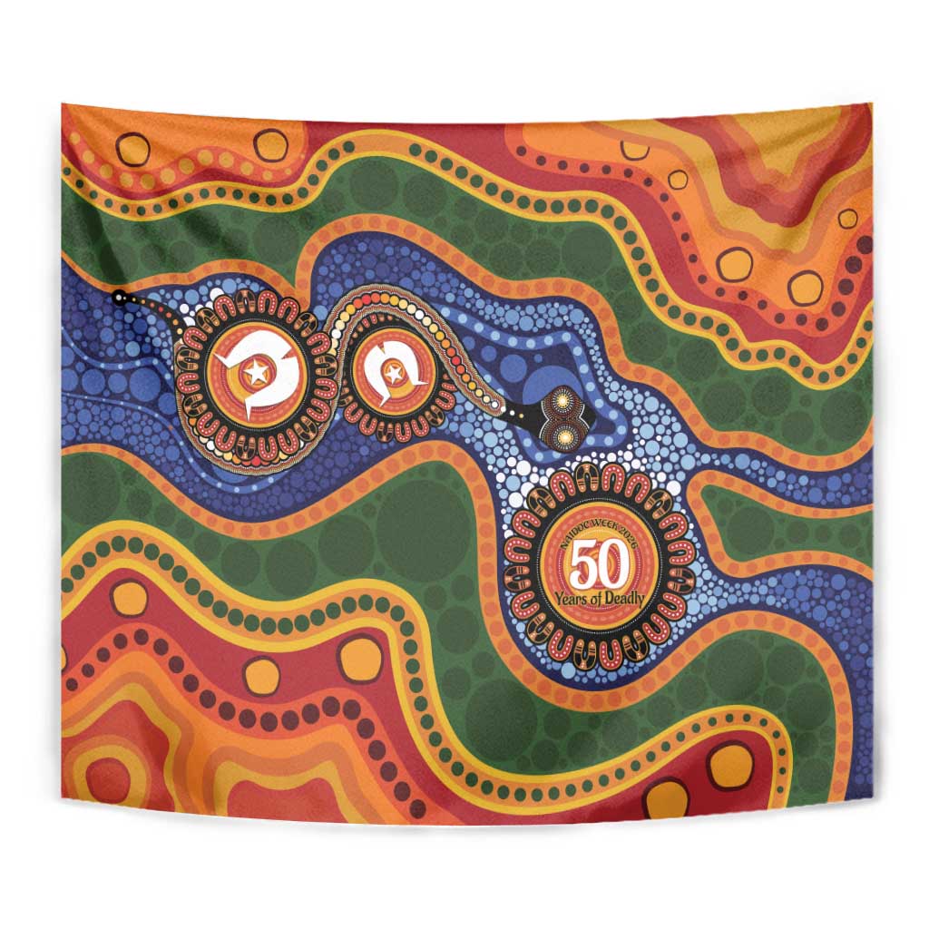 Australia NAIDOC Week 2026 Tapestry 50 Years of Deadly Dhari Snake Aboriginal Art