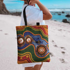 Australia NAIDOC Week 2026 Tote Bag 50 Years of Deadly Dhari Snake Aboriginal Art