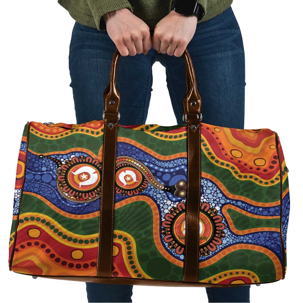 Australia NAIDOC Week 2026 Travel Bag 50 Years of Deadly Dhari Snake Aboriginal Art
