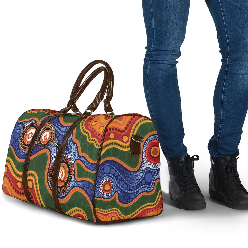 Australia NAIDOC Week 2026 Travel Bag 50 Years of Deadly Dhari Snake Aboriginal Art