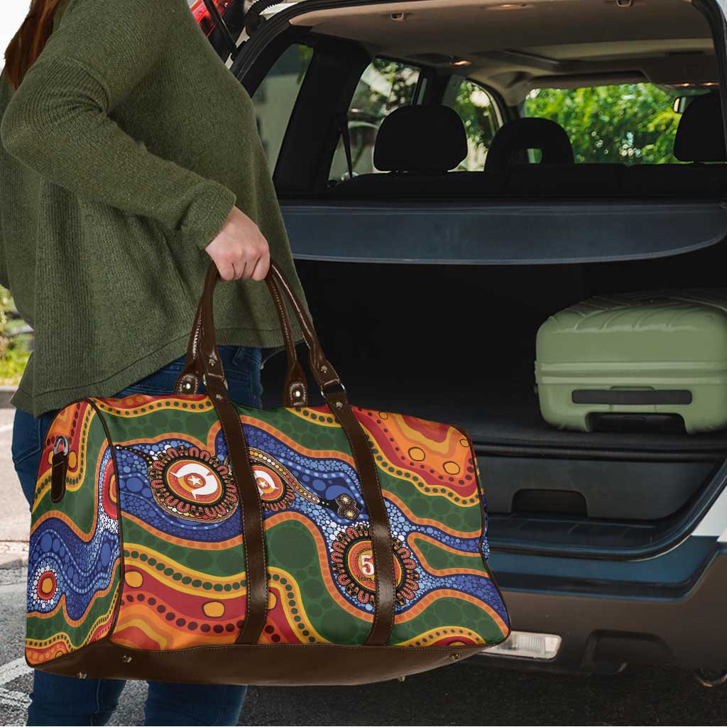 Australia NAIDOC Week 2026 Travel Bag 50 Years of Deadly Dhari Snake Aboriginal Art