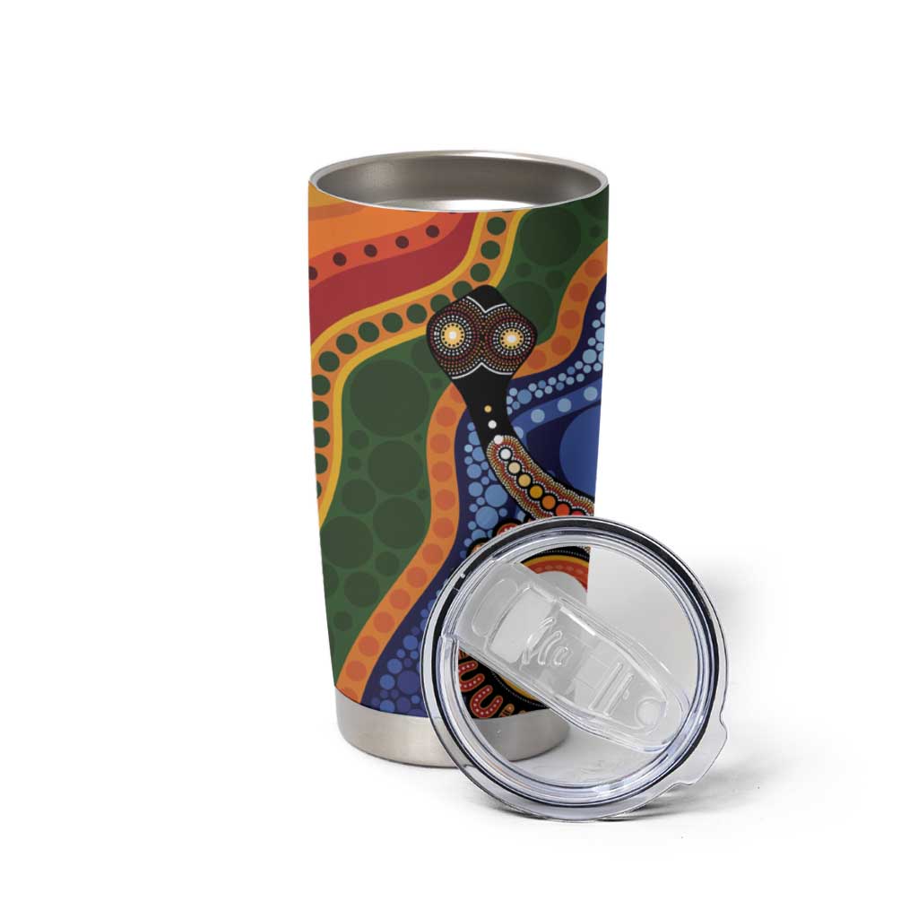 Australia NAIDOC Week 2026 Tumbler Cup 50 Years of Deadly Dhari Snake Aboriginal Art