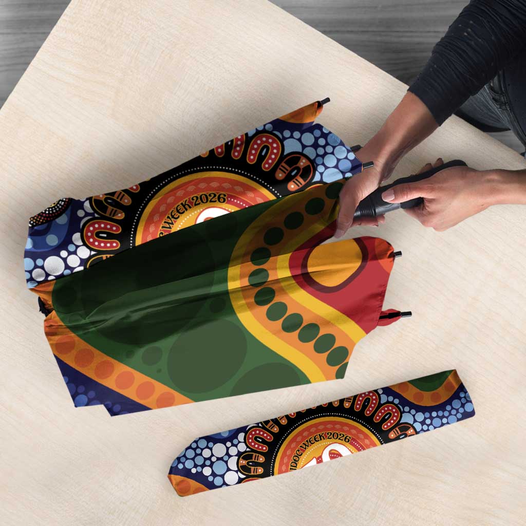 Australia NAIDOC Week 2026 Umbrella 50 Years of Deadly Dhari Snake Aboriginal Art