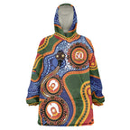 Australia NAIDOC Week 2026 Wearable Blanket Hoodie 50 Years of Deadly Dhari Snake Aboriginal Art