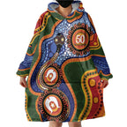 Australia NAIDOC Week 2026 Wearable Blanket Hoodie 50 Years of Deadly Dhari Snake Aboriginal Art