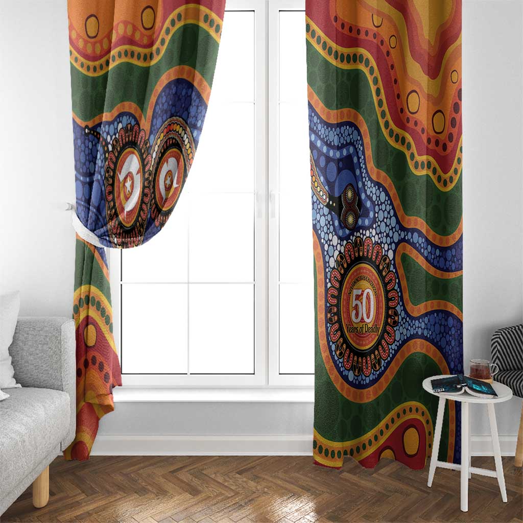 Australia NAIDOC Week 2026 Window Curtain 50 Years of Deadly Dhari Snake Aboriginal Art