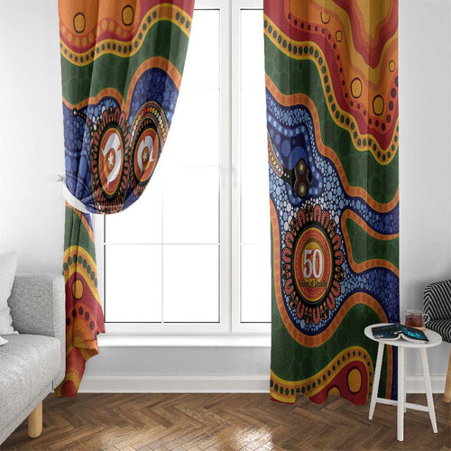 Australia NAIDOC Week 2026 Window Curtain 50 Years of Deadly Dhari Snake Aboriginal Art