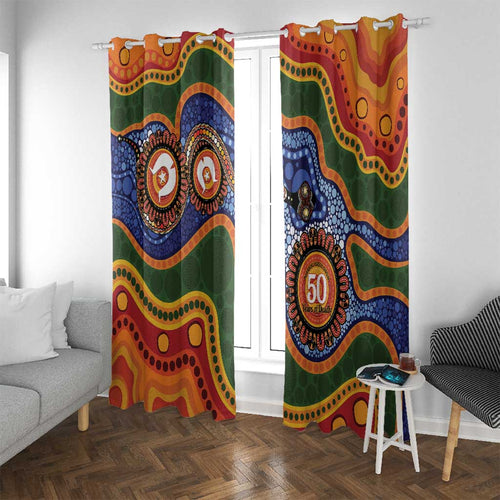 Australia NAIDOC Week 2026 Window Curtain 50 Years of Deadly Dhari Snake Aboriginal Art