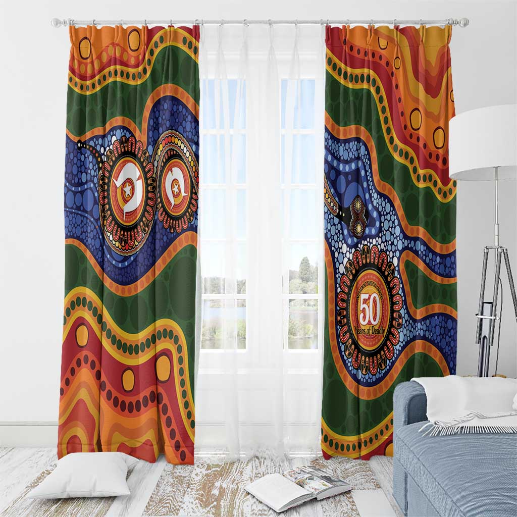 Australia NAIDOC Week 2026 Window Curtain 50 Years of Deadly Dhari Snake Aboriginal Art