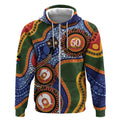 Australia NAIDOC Week 2026 Zip Hoodie 50 Years of Deadly Dhari Snake Aboriginal Art
