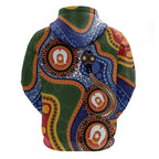 Australia NAIDOC Week 2026 Zip Hoodie 50 Years of Deadly Dhari Snake Aboriginal Art