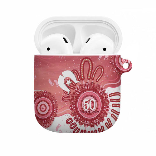 NAIDOC Week 2026 AirPods Case 50 Years Deadly Dhari Pink Aboriginal Art