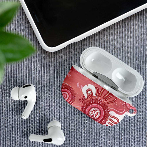 NAIDOC Week 2026 AirPods Case 50 Years Deadly Dhari Pink Aboriginal Art