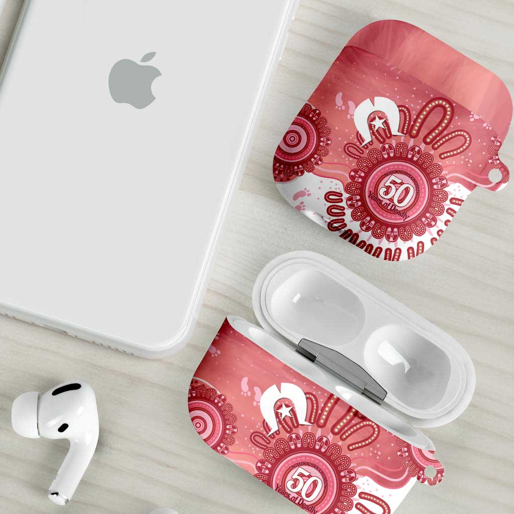 NAIDOC Week 2026 AirPods Case 50 Years Deadly Dhari Pink Aboriginal Art