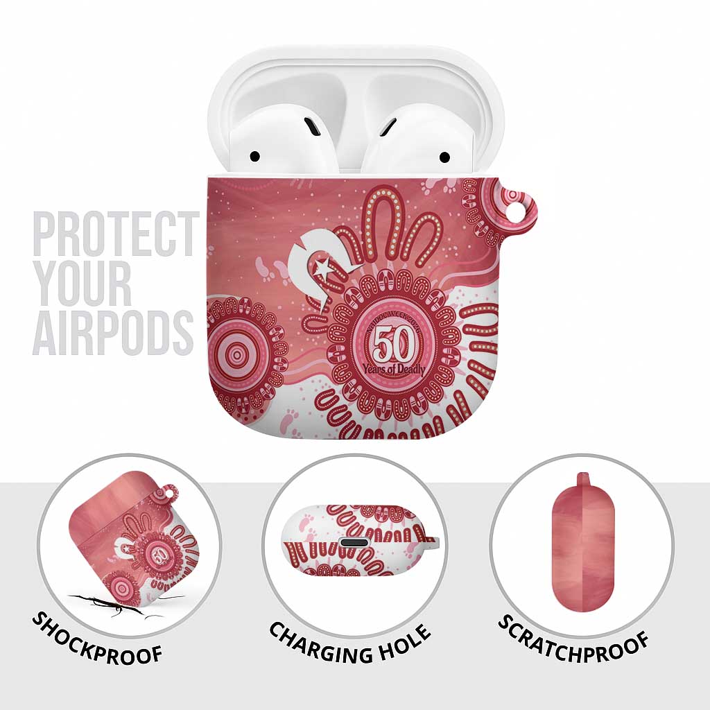 NAIDOC Week 2026 AirPods Case 50 Years Deadly Dhari Pink Aboriginal Art