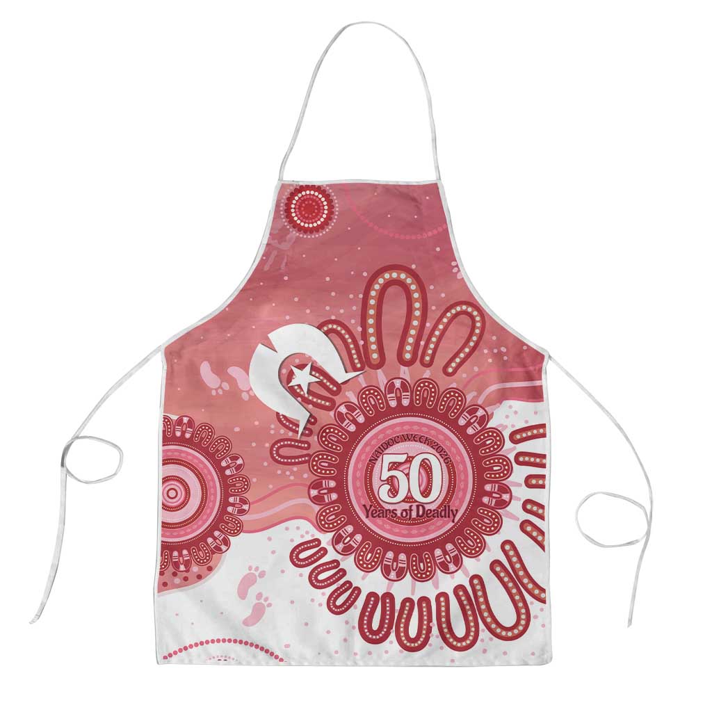 NAIDOC Week 2026 Apron 50 Years Deadly Dhari Pink Aboriginal Art