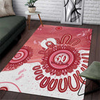 NAIDOC Week 2026 Area Rug 50 Years Deadly Dhari Pink Aboriginal Art