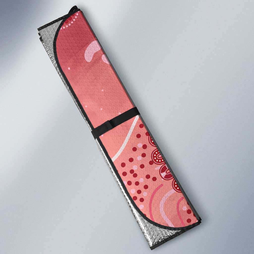 NAIDOC Week 2026 Auto Sun Shade 50 Years Deadly Dhari Pink Aboriginal Art