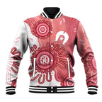 NAIDOC Week 2026 Baseball Jacket 50 Years Deadly Dhari Pink Aboriginal Art