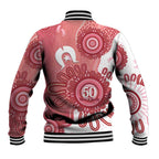 NAIDOC Week 2026 Baseball Jacket 50 Years Deadly Dhari Pink Aboriginal Art