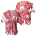 NAIDOC Week 2026 Baseball Jersey 50 Years Deadly Dhari Pink Aboriginal Art